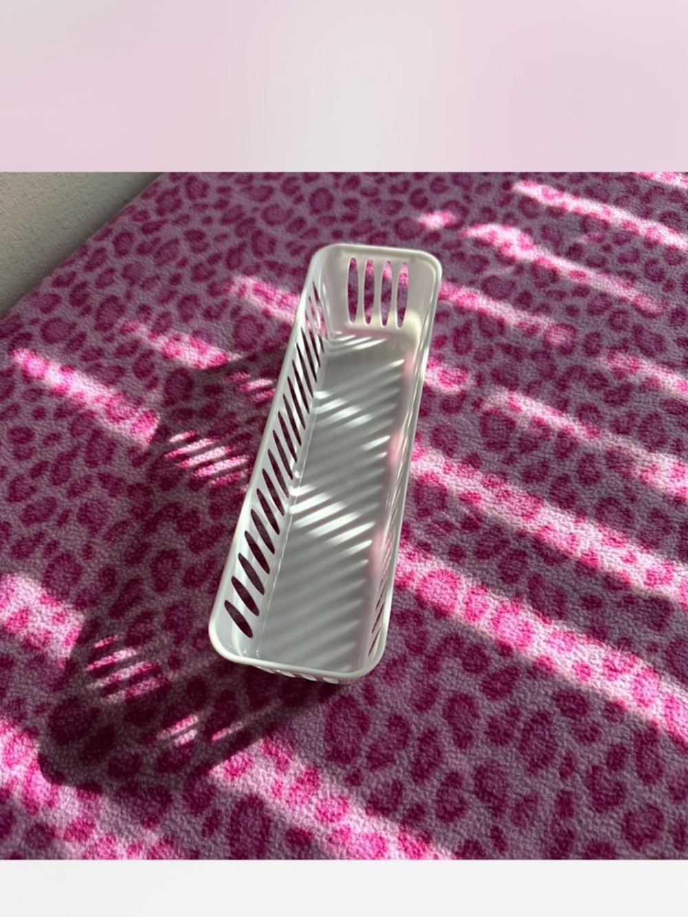 Slim White Desk Organizer Tray